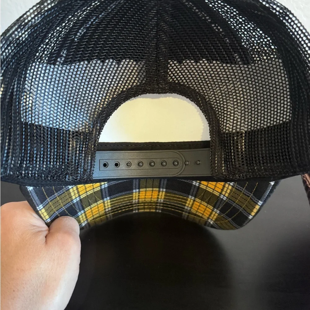 John Deere Black Caps with Yellow Logo Patch - Picture 4 of 5